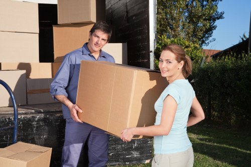 Organised moving day setup for house removals in Chiswick